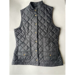 CC Filson Quilted Vest Womens Black Nylon Snap Front Pockets Outdoor large